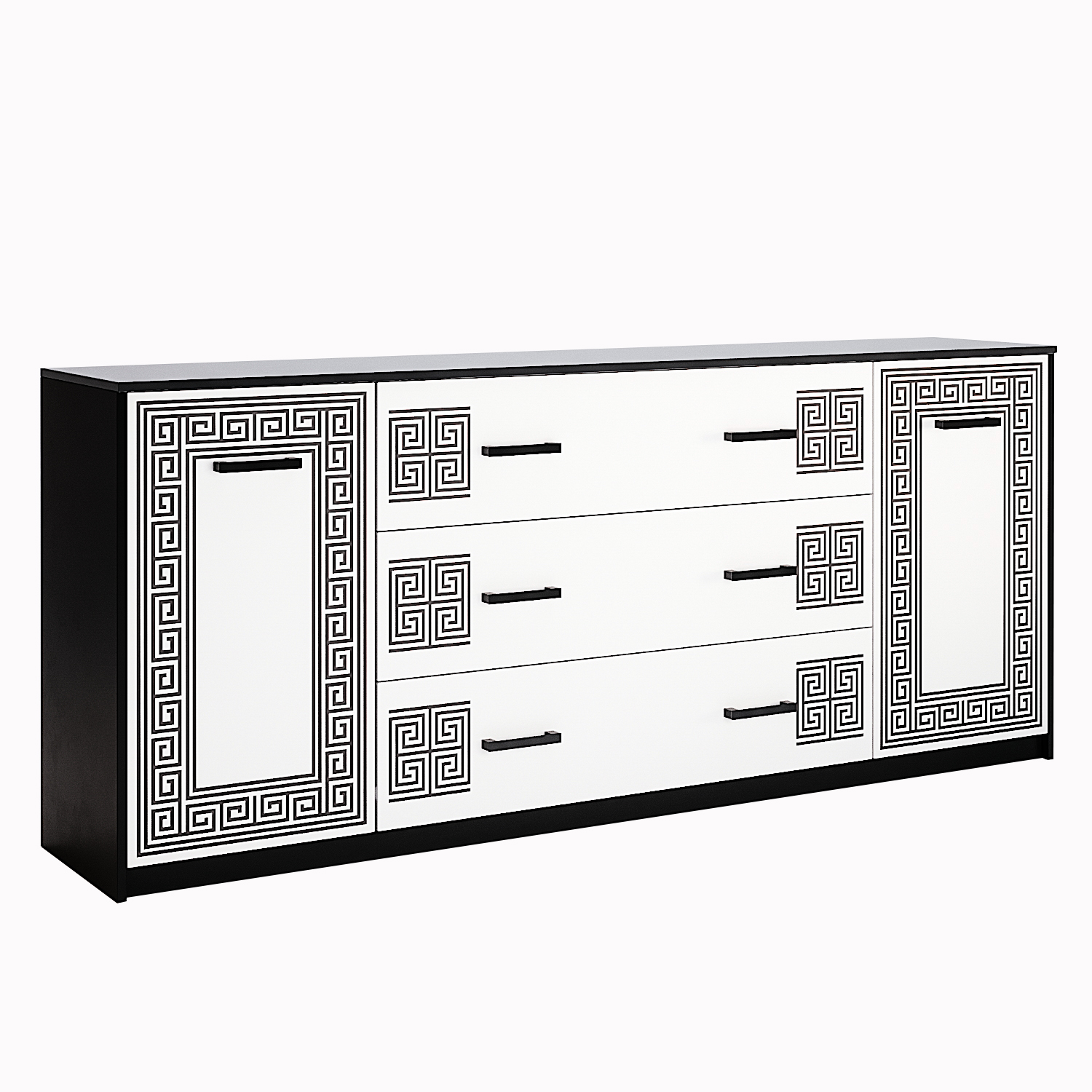 

Комод MiroMark Виола двухдверный черно-белый VL-168-WB