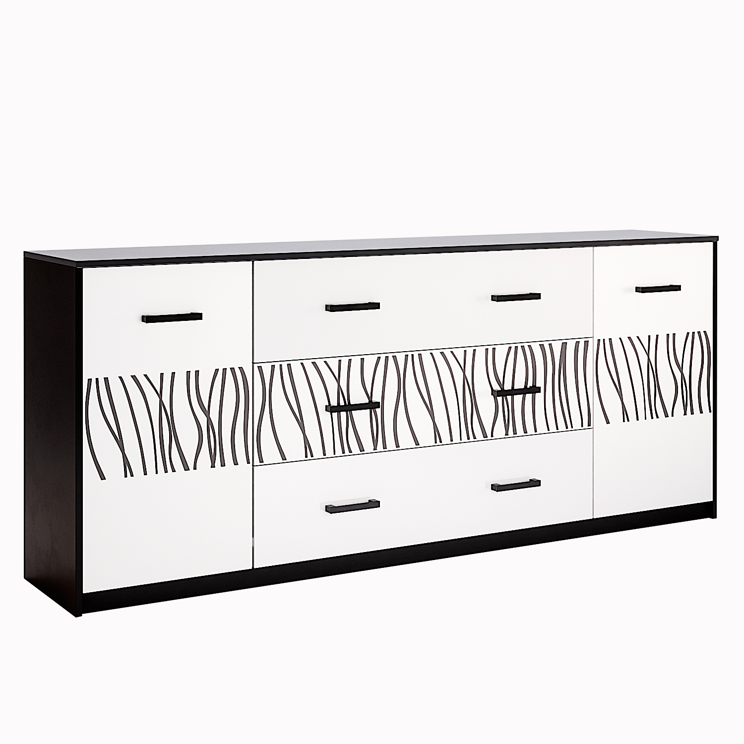 

Комод MiroMark Терра двухдверный 2.0 черно-белый TR-168-WB