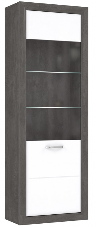 

Витрина MRYV711L Lennox New Forte Бетон темно-серый + Белый Глянец