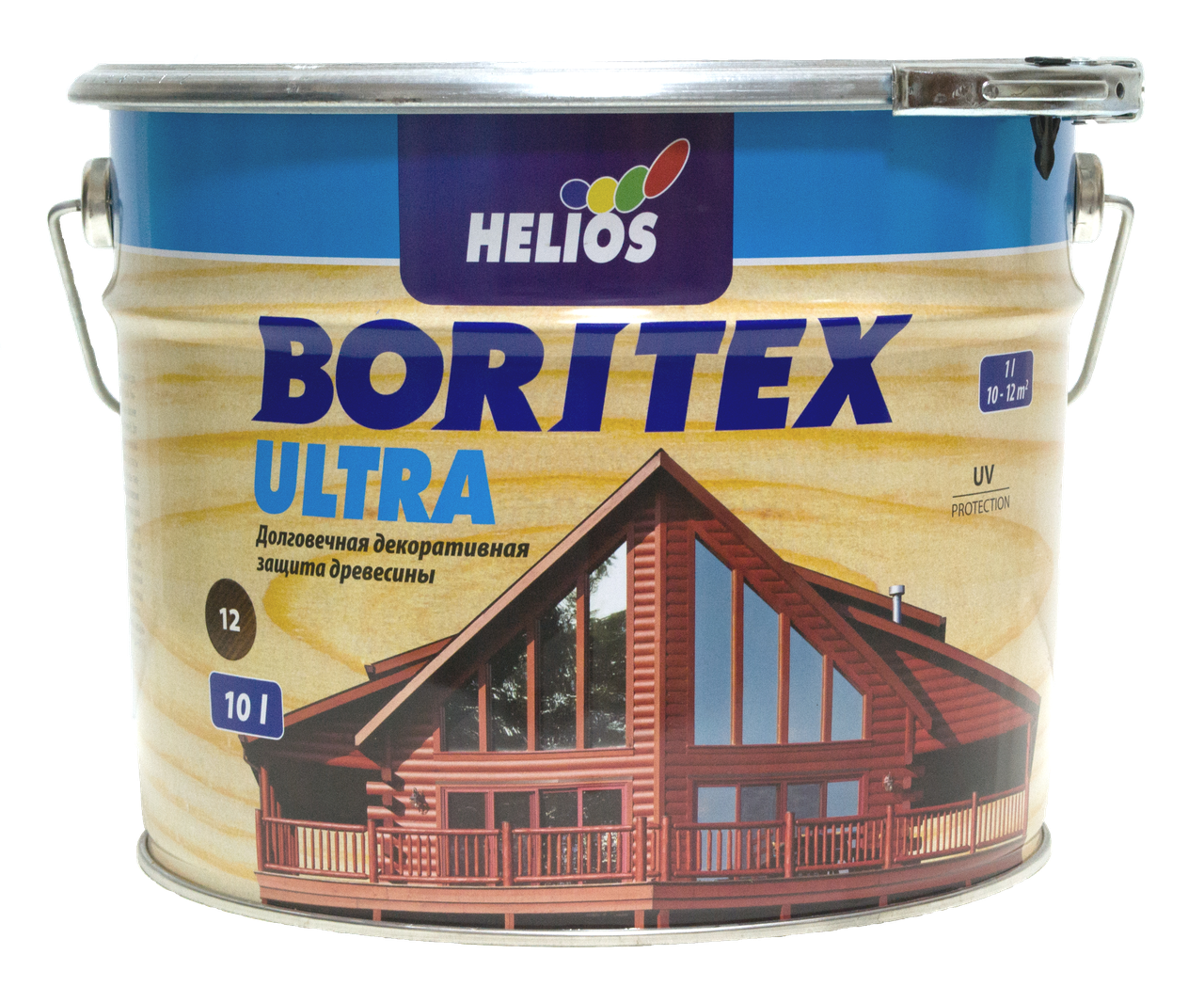 

Лазурь для дерева с воском Helios Boritex Ultra белая 10л