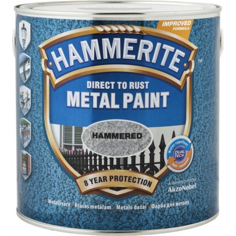 

Молотковая антикоррозионная эмаль по металлу 3 в 1 Hammerite чёрная 2,5л