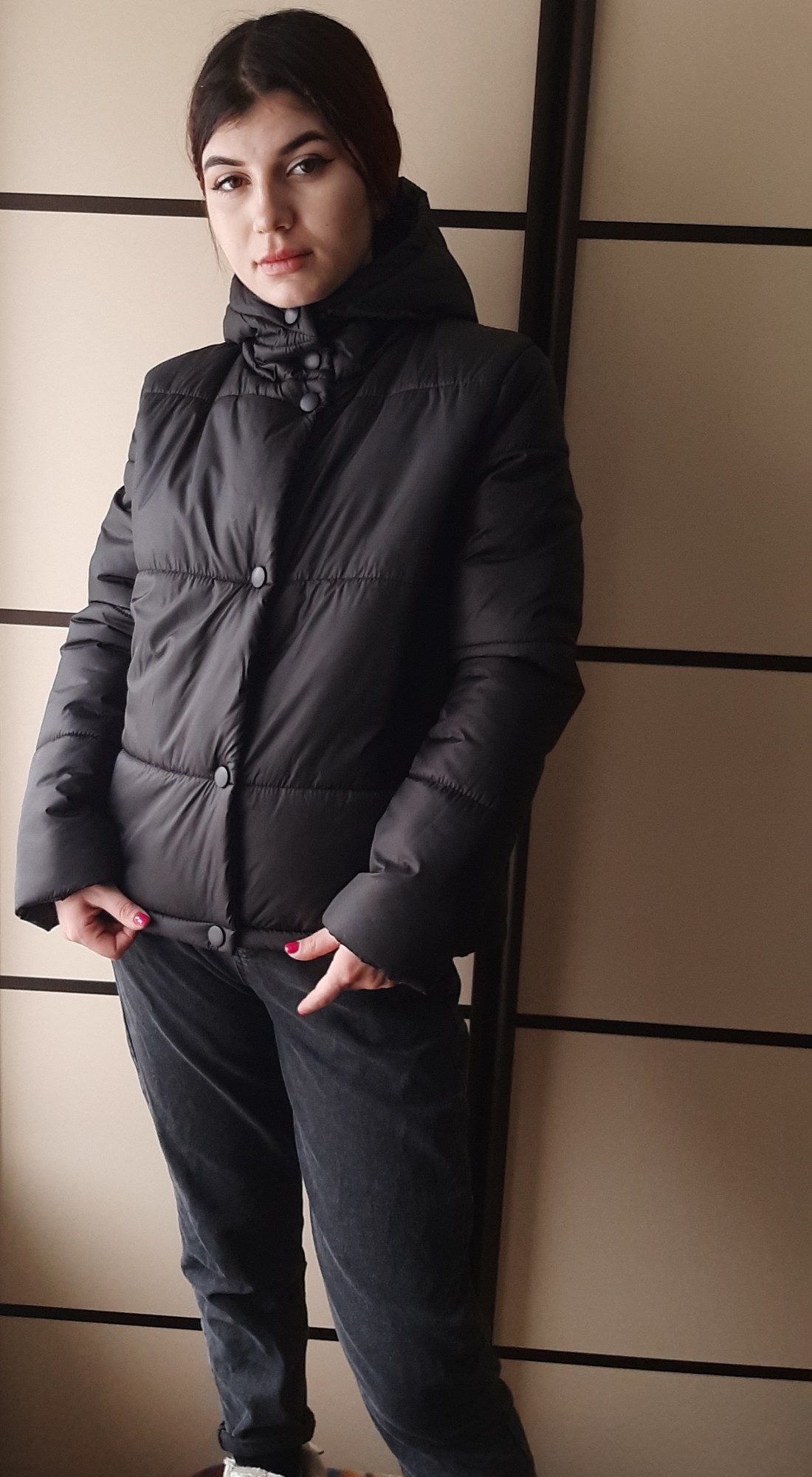 

Демісезонна жіноча куртка з капюшоном Коротка N&T 242 Одяг великих великих розмірів Розмір  Чорний, Демісезонна жіноча куртка з капюшоном Коротка N&T 242 Одяг великих великих розмірів Розмір 52 Чорний