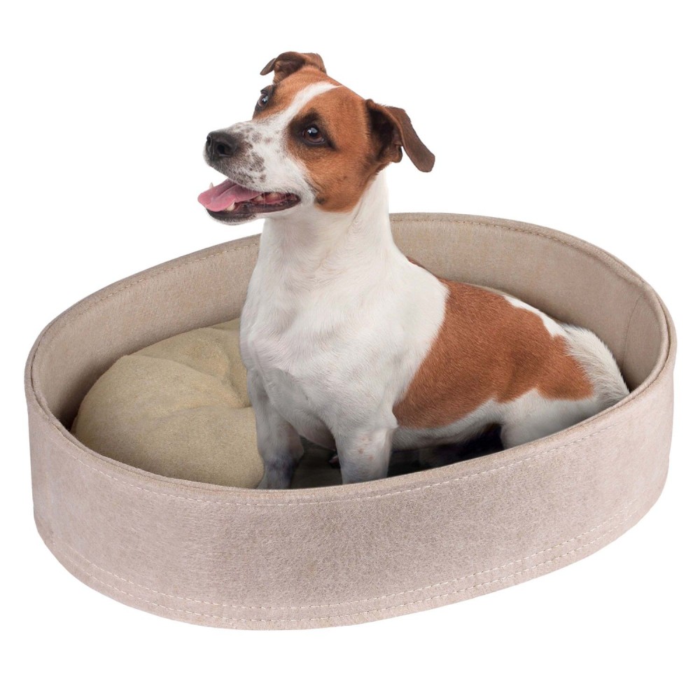 

Лежанка для Собак и Котов BronzeDog Овальная Бежевая 30 х 40 х 9 (3571)