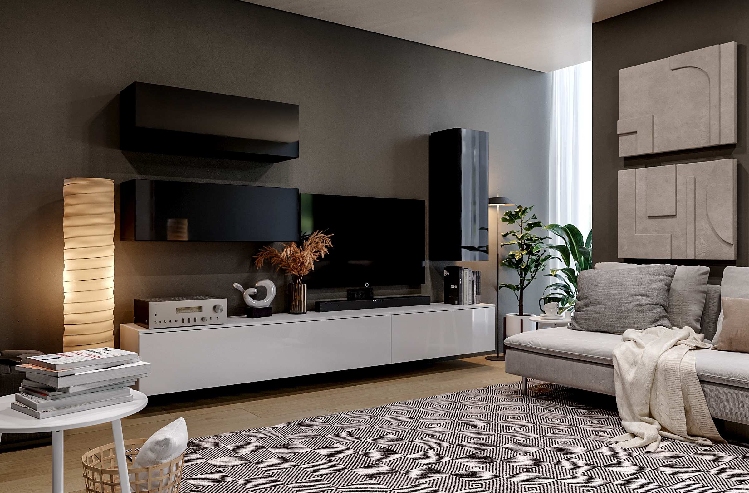 

Гостиная MiroMark BOX TV3 черно-белый BX-TV3-WB/BL
