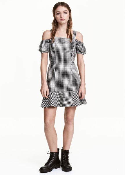 

Платье H&M 38 Черно-белое (1084-519)