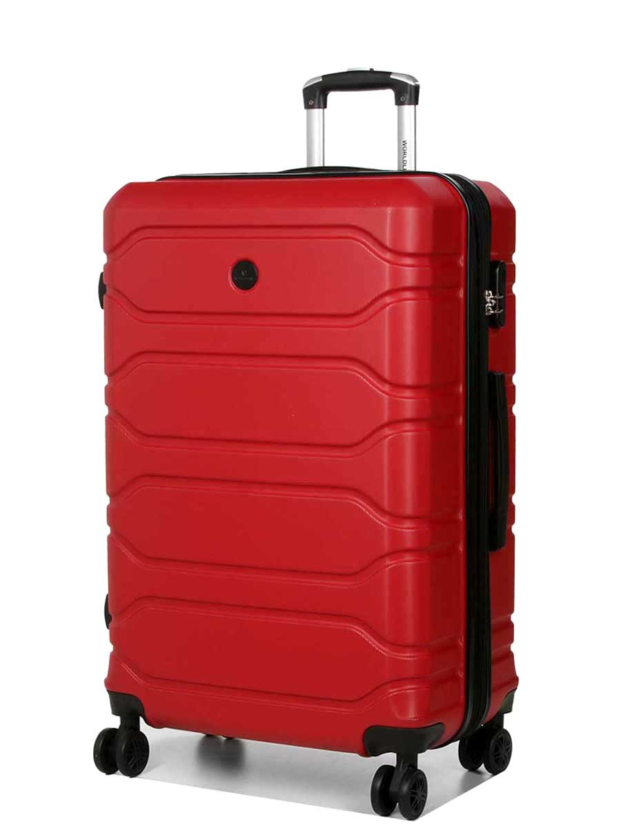 

Чемодан дорожный Большой (L) Поликарбонат Airtex 613 107 л 73х49х29 см Красный (Red)