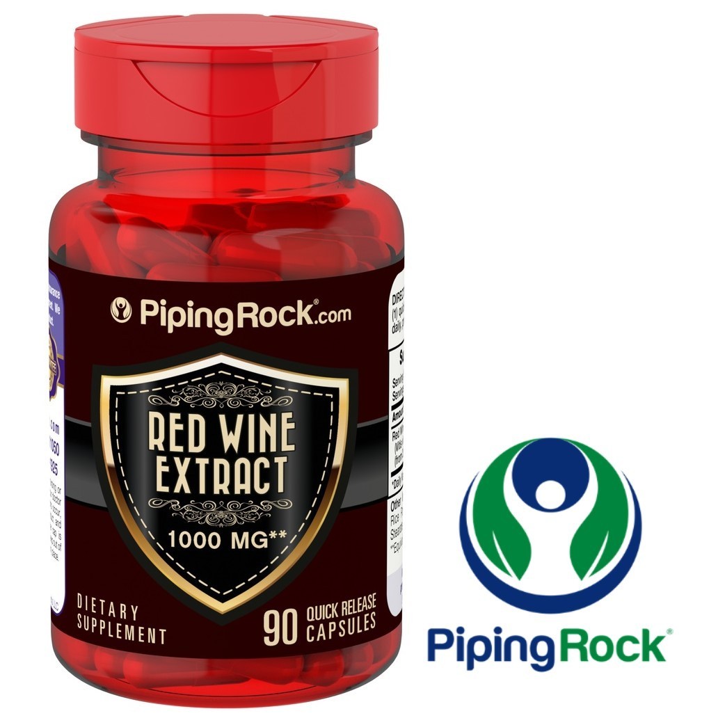 

Добавка Piping Rock Red Wine Extract 1000 мг (Экстракт красного вина) 90 капсул 1556