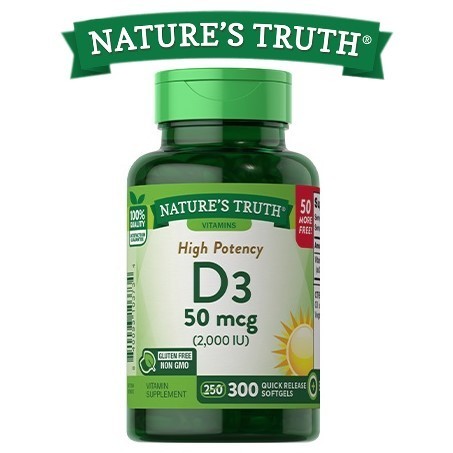 

Витамин Д3 Nature's Truth D3 50 mcg (2.000 IU) 300 гелевых капсул 1515