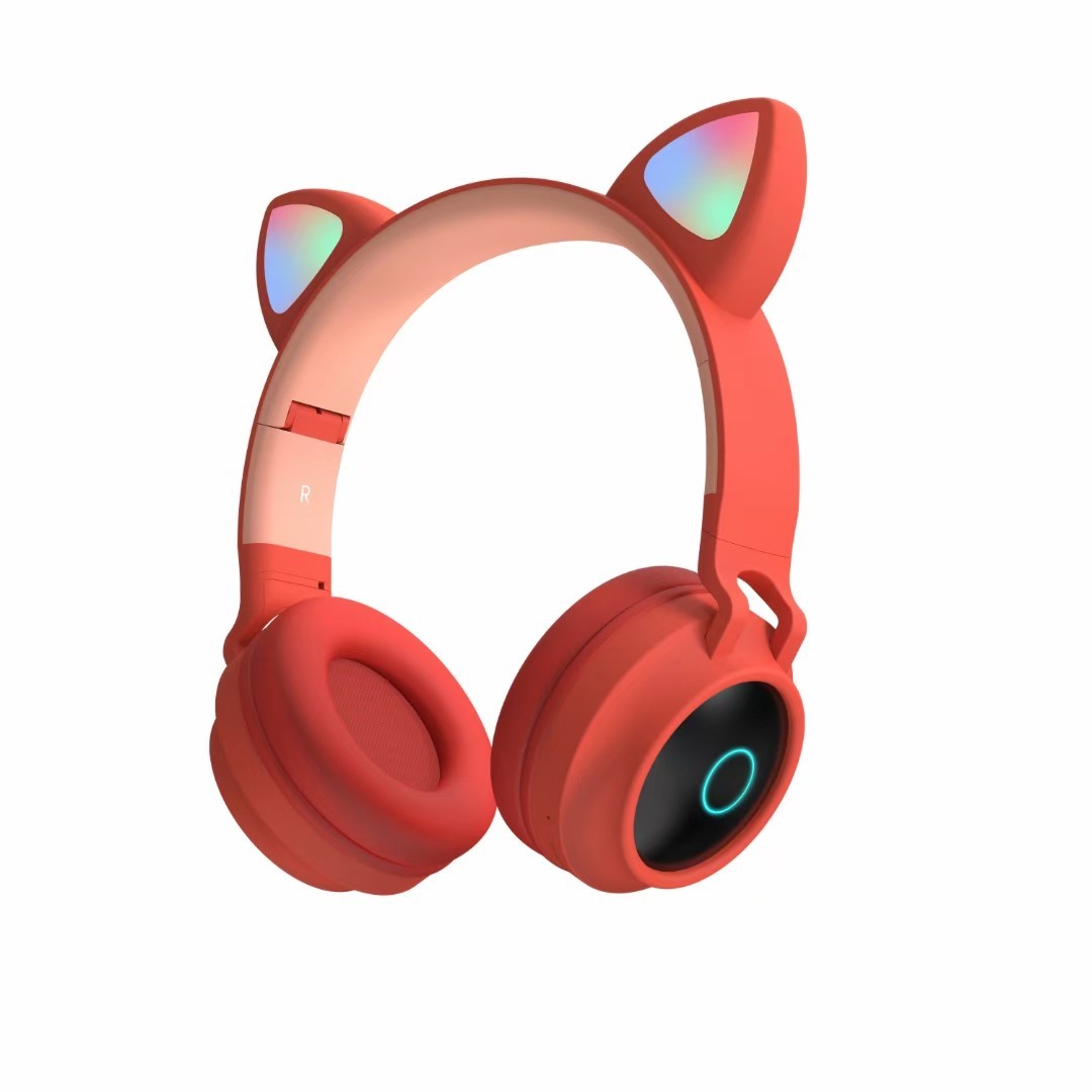 

Беспроводные наушники CAT ВТ028 с кошачьими ушками и подсветкой Red