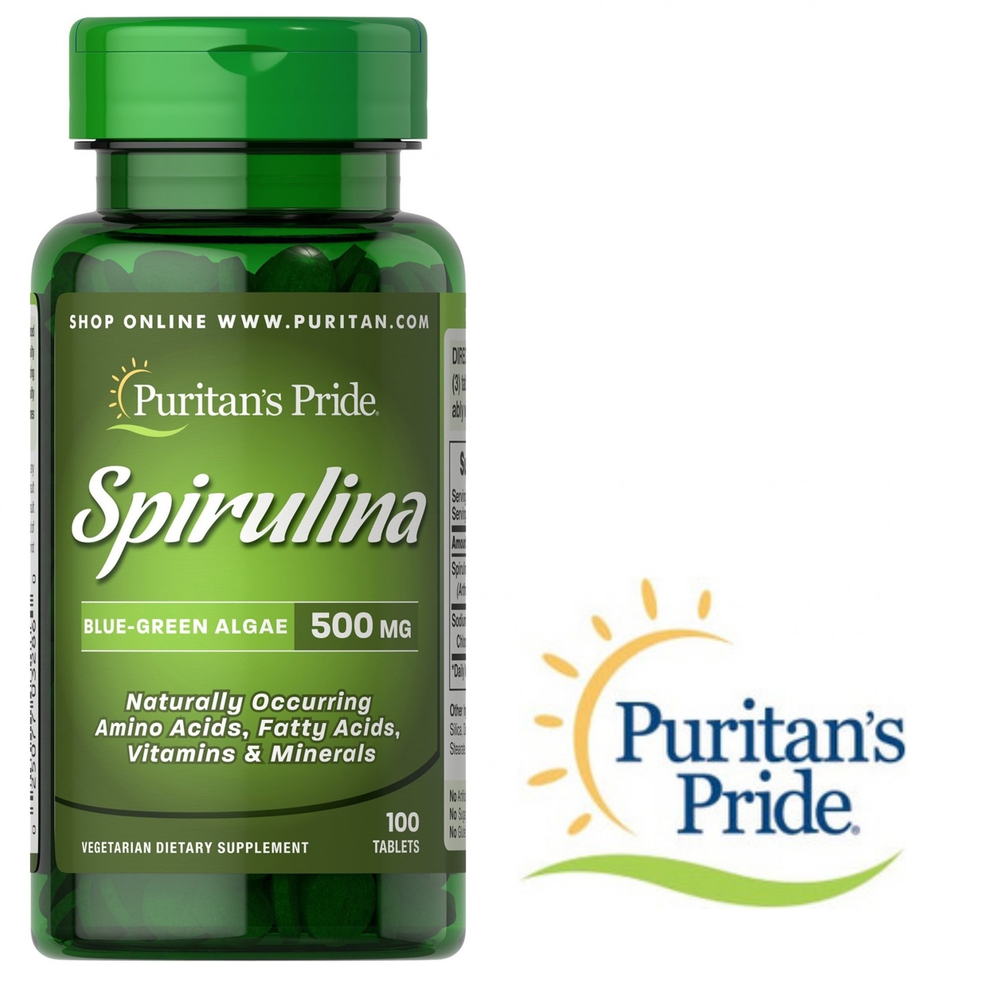 

Добавка Спирулина Puritan's Pride Spirulina 500 мг 100 таблеток 1533