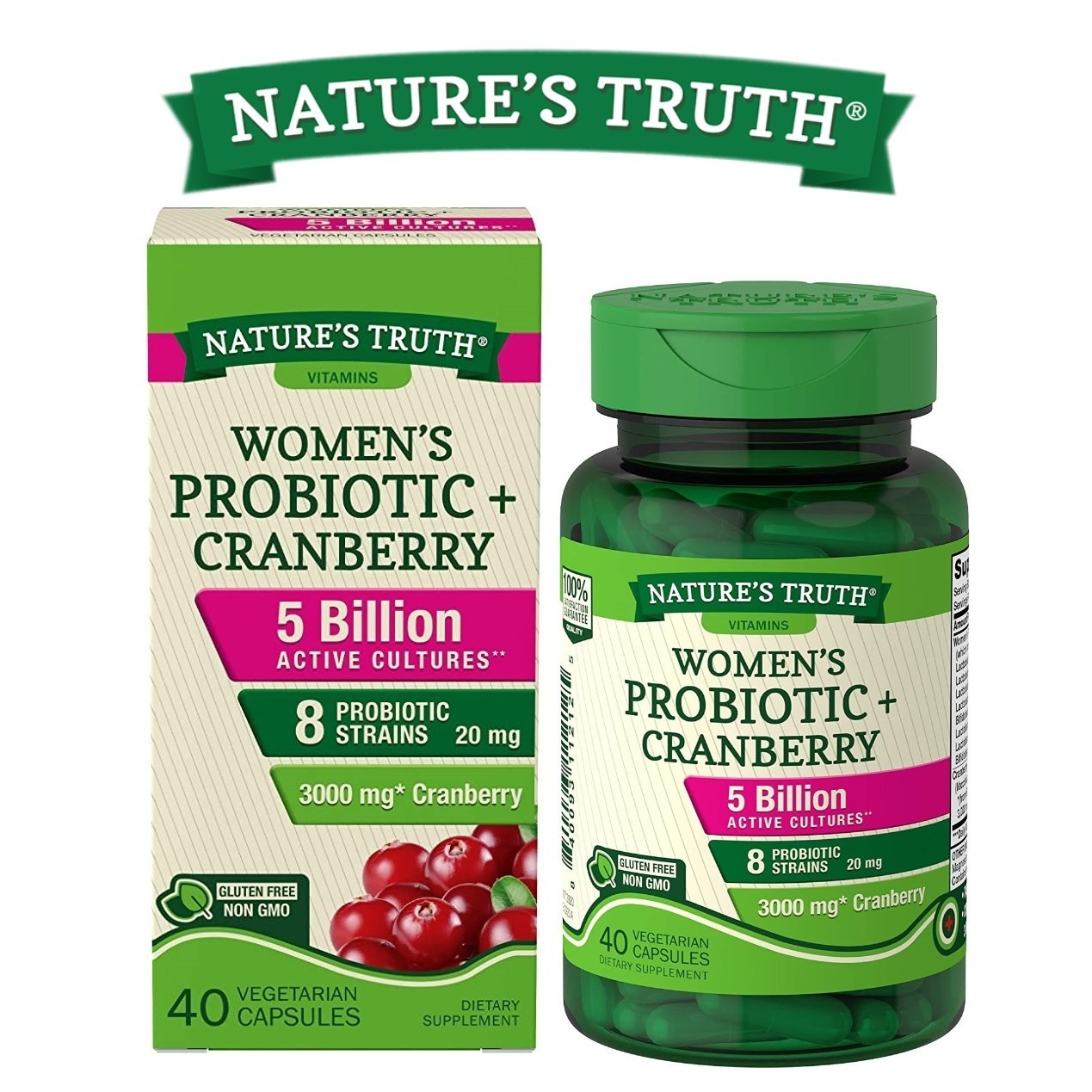 

Пробиотик для женщин Nature's Truth Women's Probiotic + Cranberry 40 капсул (Клюква) 1504