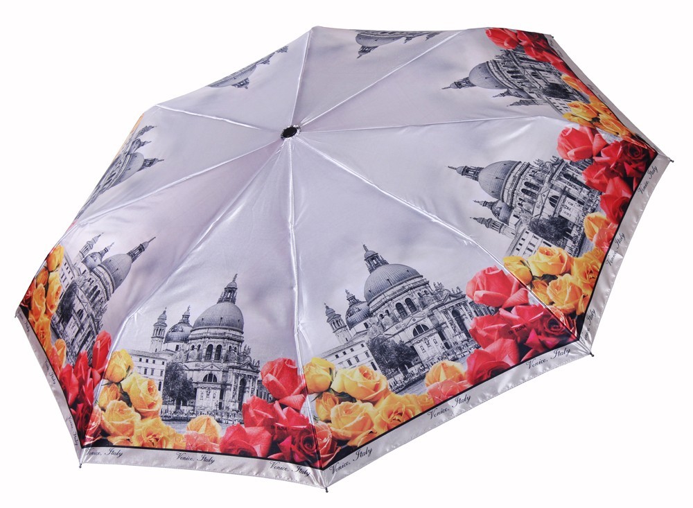

Зонт складной сатиновый Три Слона L3884-27 Венеция