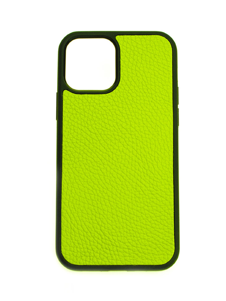 

Кожаный чехол панель EGOS для Apple iPhone 12 Mini салатовый