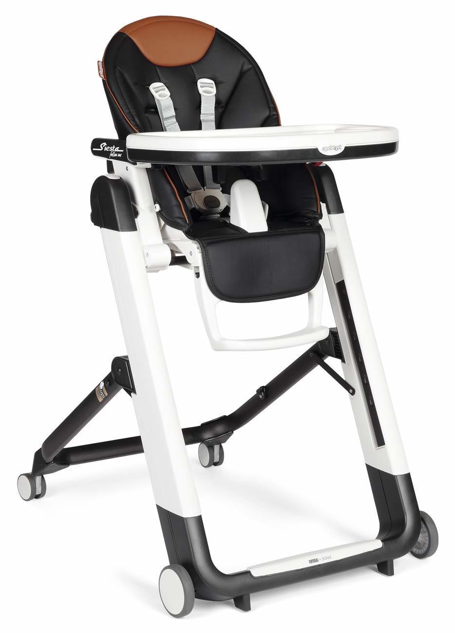 

Стульчик для кормления Peg-Perego Siesta Follow Me Черный/Коричневый с регулировкой высоты, 9 положений + система Stop&Go