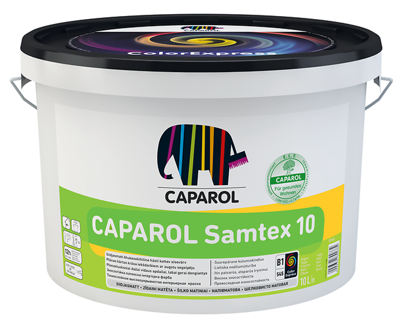 

Краска латексная для стен и потолка Caparol Samtex 10 E.L.F Польша B1- белая 10л