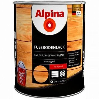 

ALPINA FUSSBODENLACK лак паркетный глянцевый - прозрачный 0,75 л
