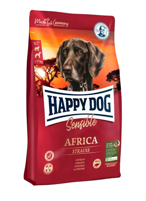 

Сухой корм Happy Dog Sensible Africa для взрослых собак со страусом и картофельными хлопьями 12.5 кг
