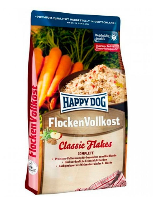 

Сухой корм Happy Dog Flocken Vollkost для щенков и взрослых собак 10 кг
