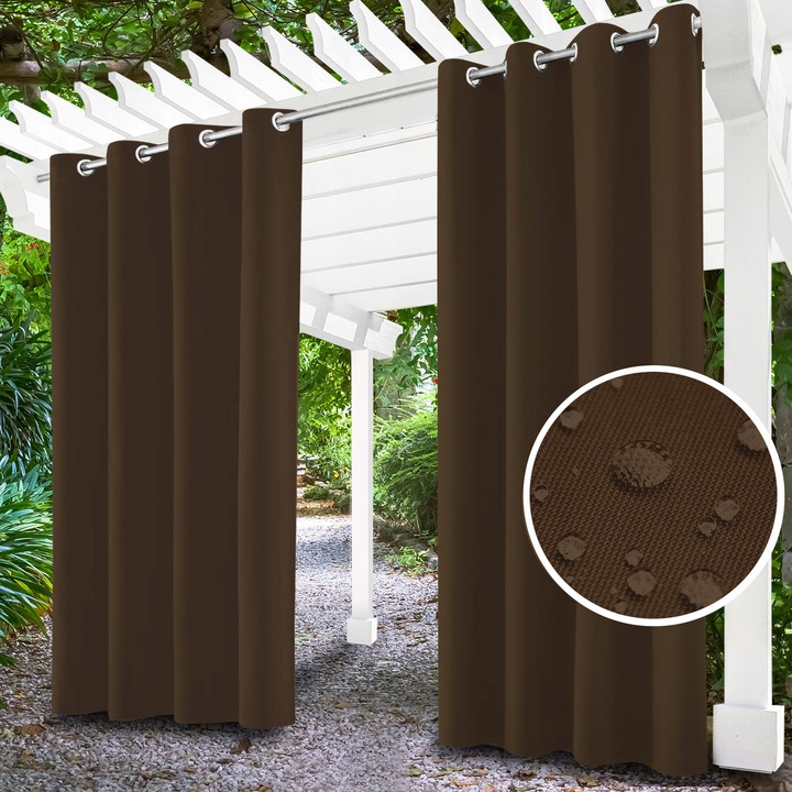 

Садовая штора водонепроницаемая для перголы, террасы, беседки на люверсах Vipro Group 155 х 220 см коричневая