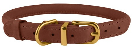 

Шкіряний Круглий Нашийник для Собак BronzeDog Premium Crazy коньячний, М 9 мм 30-40 см