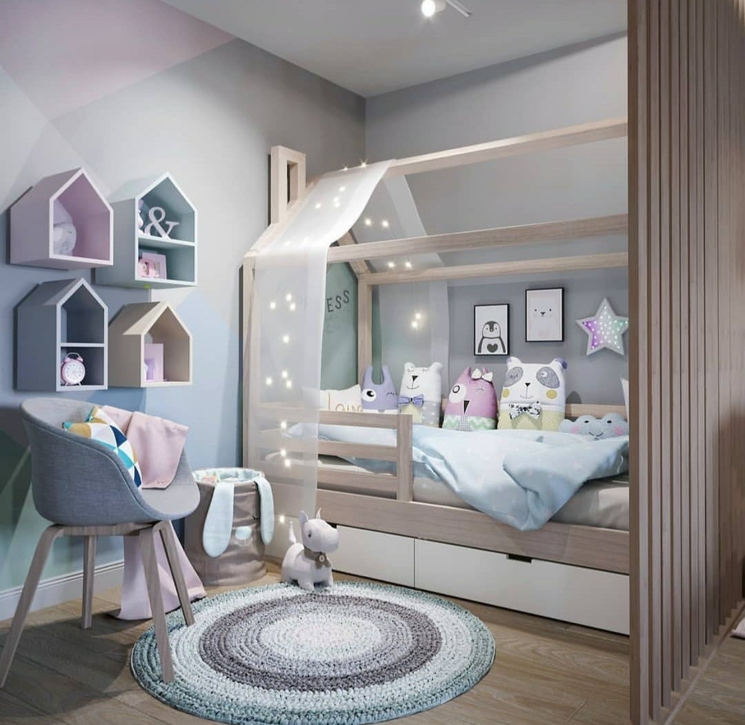 

Детская кровать домик Teremokkids Forest с ящиками 90х190