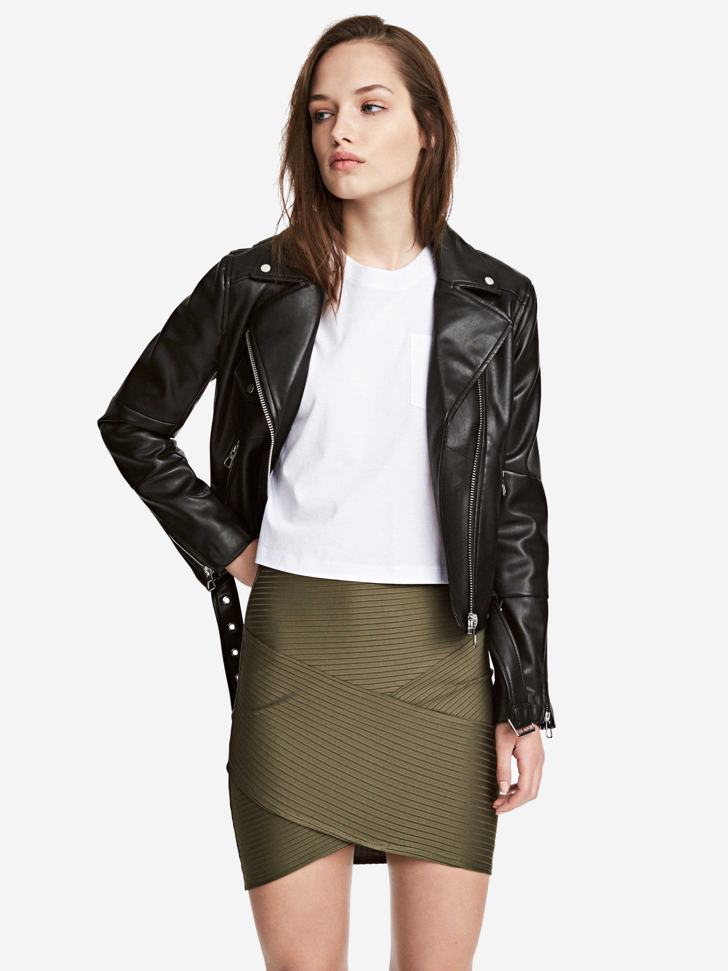 

Юбка H&M 5100757-ABTE XL Болотная