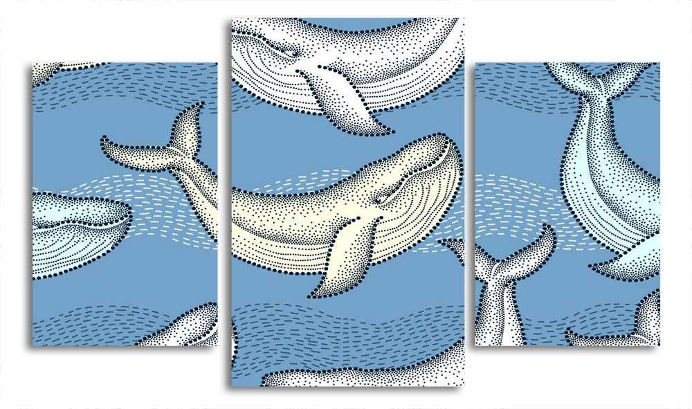 

Модульная картина LaPrint Киты 200x117 см