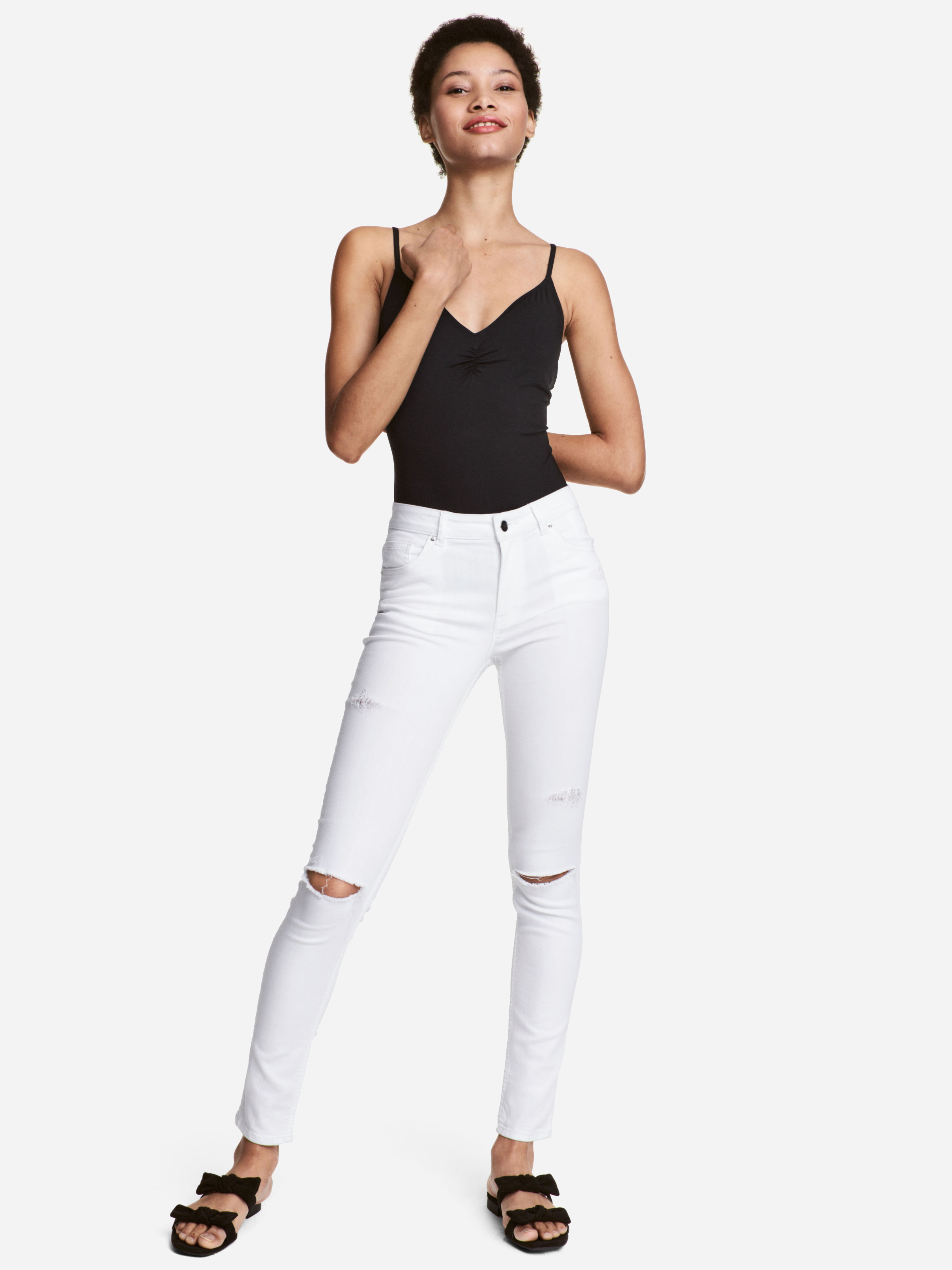 

Джинсы H&M 4638276-ACTS 42 Белые