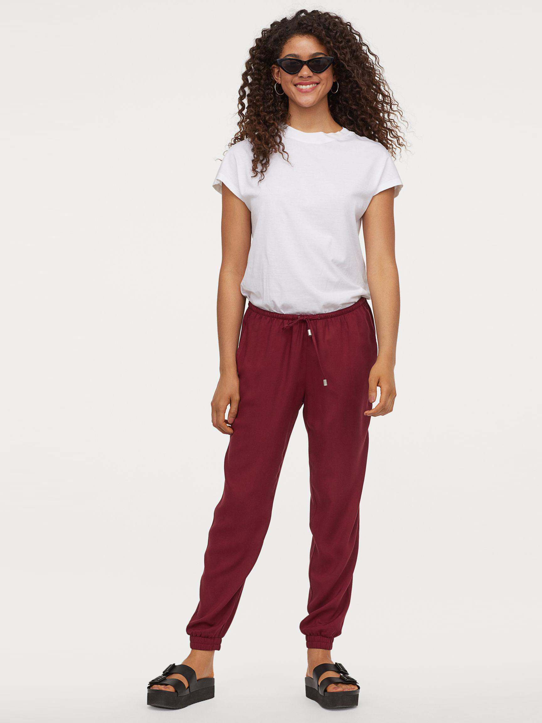 

Брюки H&M 4901760-ACUK 38 Бордовые
