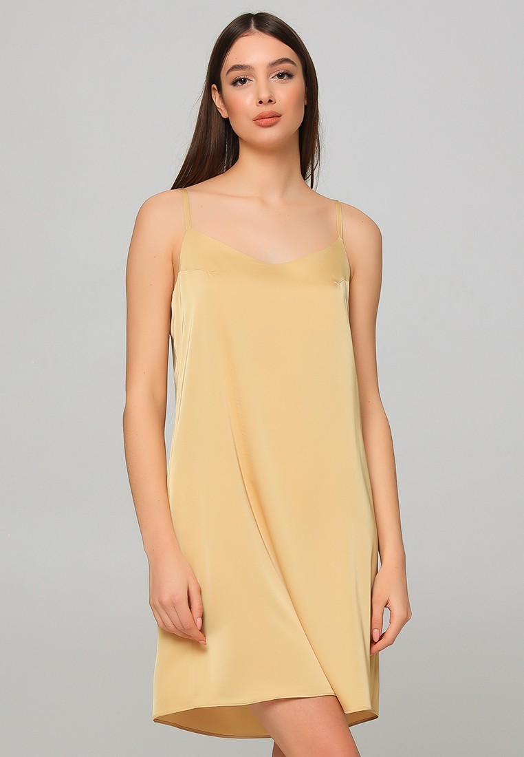 

Комбинация мини KAIZA  эко-шелк песочный Матовое золото, Комбинация мини KAIZA 2XL эко-шелк песочный Матовое золото