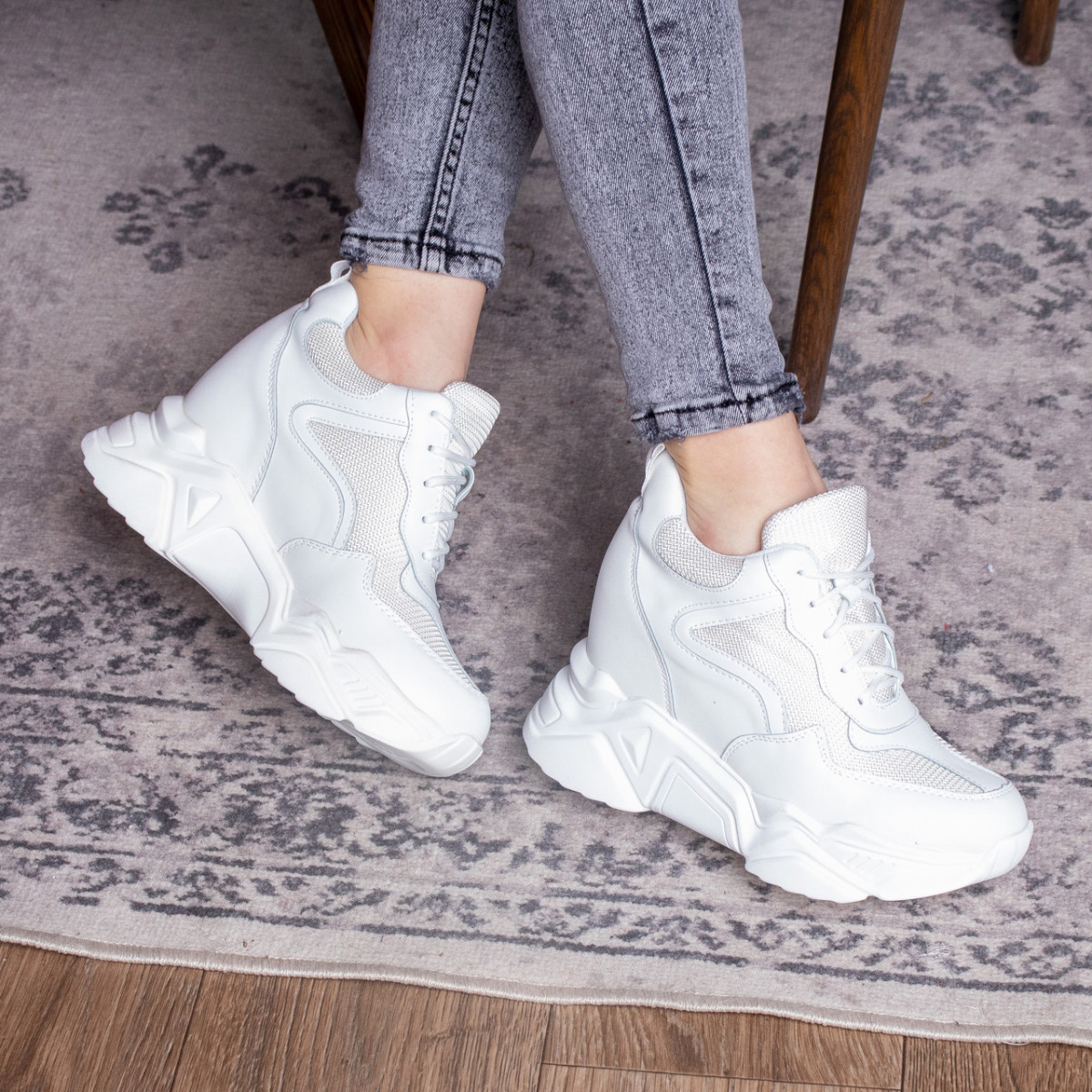 

Женские кроссовки на танкетке Fashion Fritz 1620 37 размер 23,5 см Белый