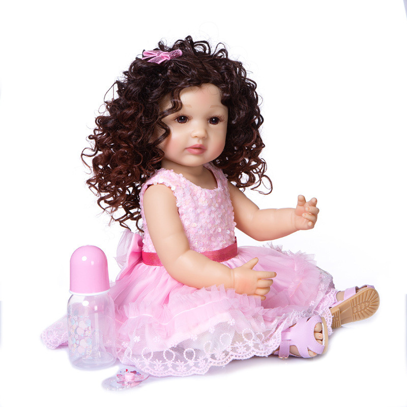 

Силіконова Колекційна Лялька Реборн Reborn Дівчинка ( Вінілова Лялька Doll 10) NPK Висота 55 см