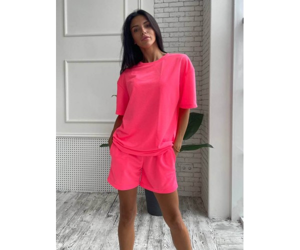 

Футболка трикотажная двухнитка Modern Boutique розовый, S Ф024