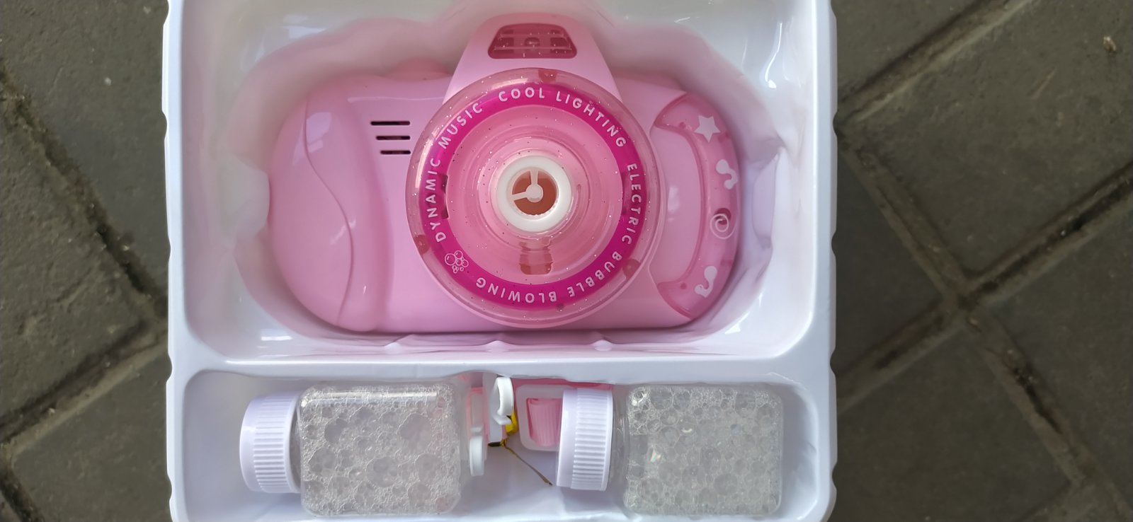 

Генератор мыльных пузырей для детей A-Toys Lid Camera Розовый
