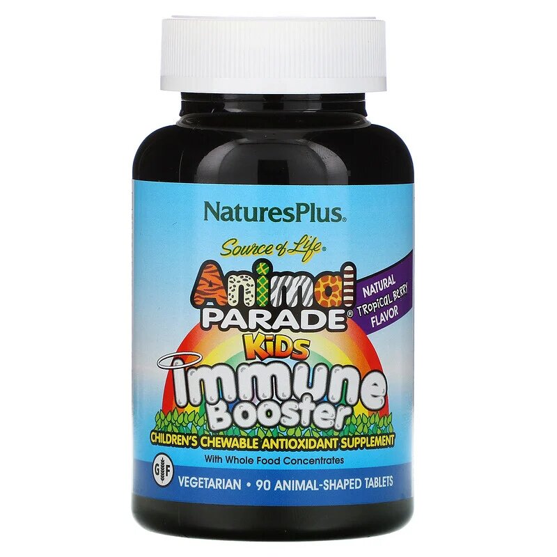 

Витамины Nature's Plus Kids Immune Booster Animal Parade 90 таблеток (4384303416)