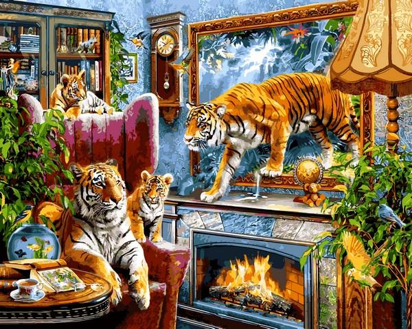 

Картина по номерам Babylon Тигры 40 х 50 (VP1244)