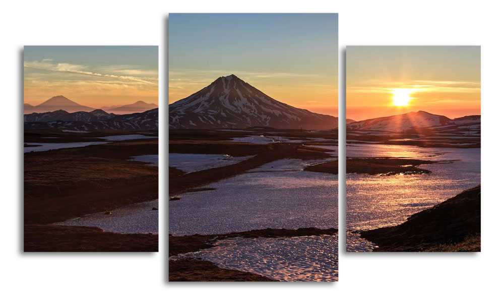 

Модульная картина LaPrint Закат в горах 200x117 см