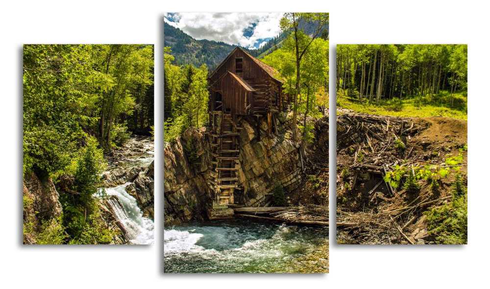 

Модульная картина LaPrint Водопад и домик 200x117 см