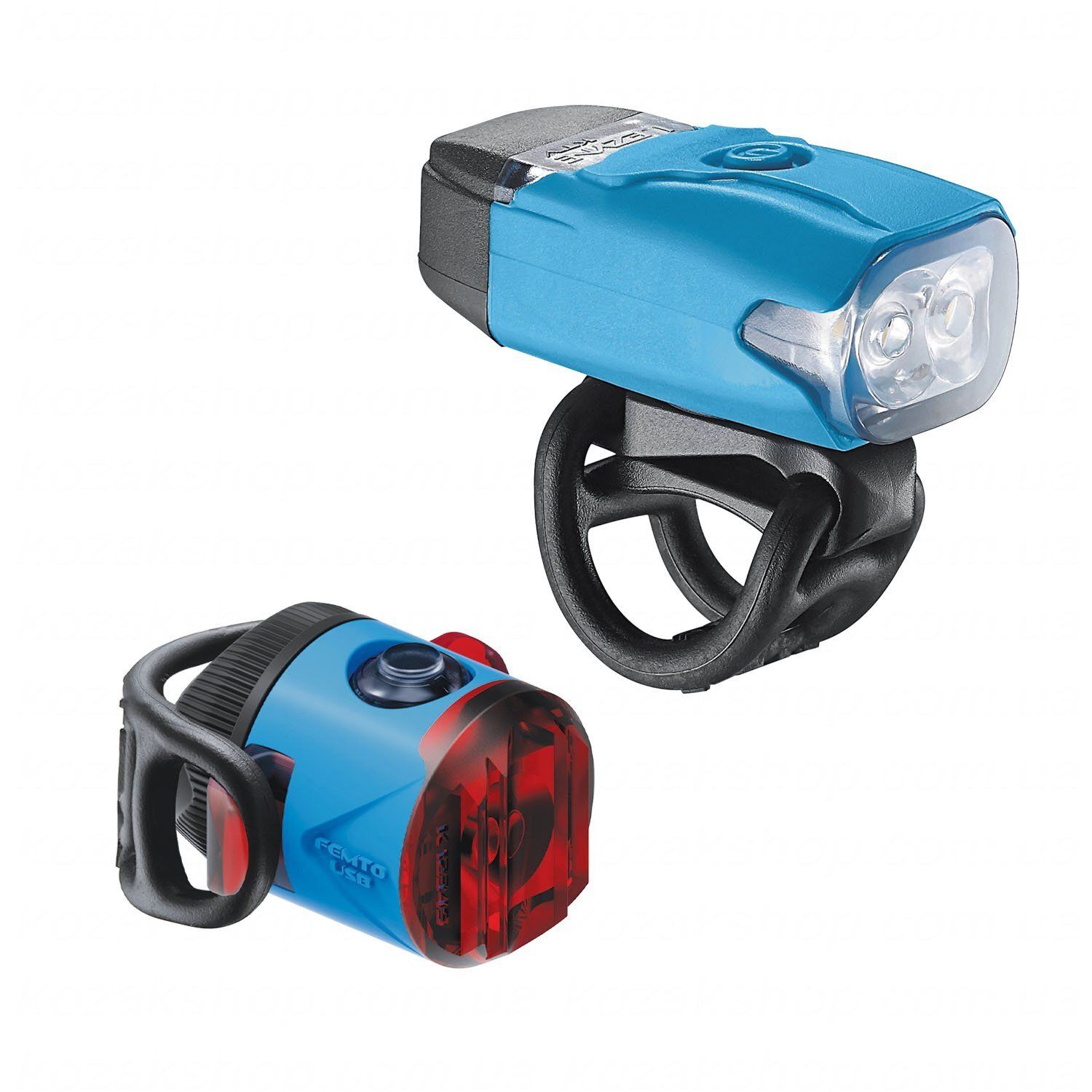 

Комплект світла Lezyne LED KTV DRIVE / FEMTO USB PAIR Блакитний 200/5 люменів Y13 (4712806 00