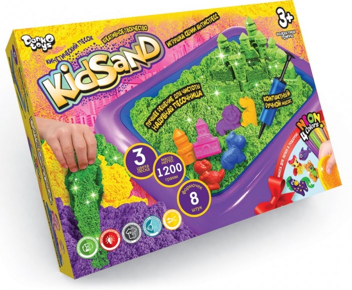 

Набор для творчества Кинетический песок KidSand 1200 грамм ks-02-02
