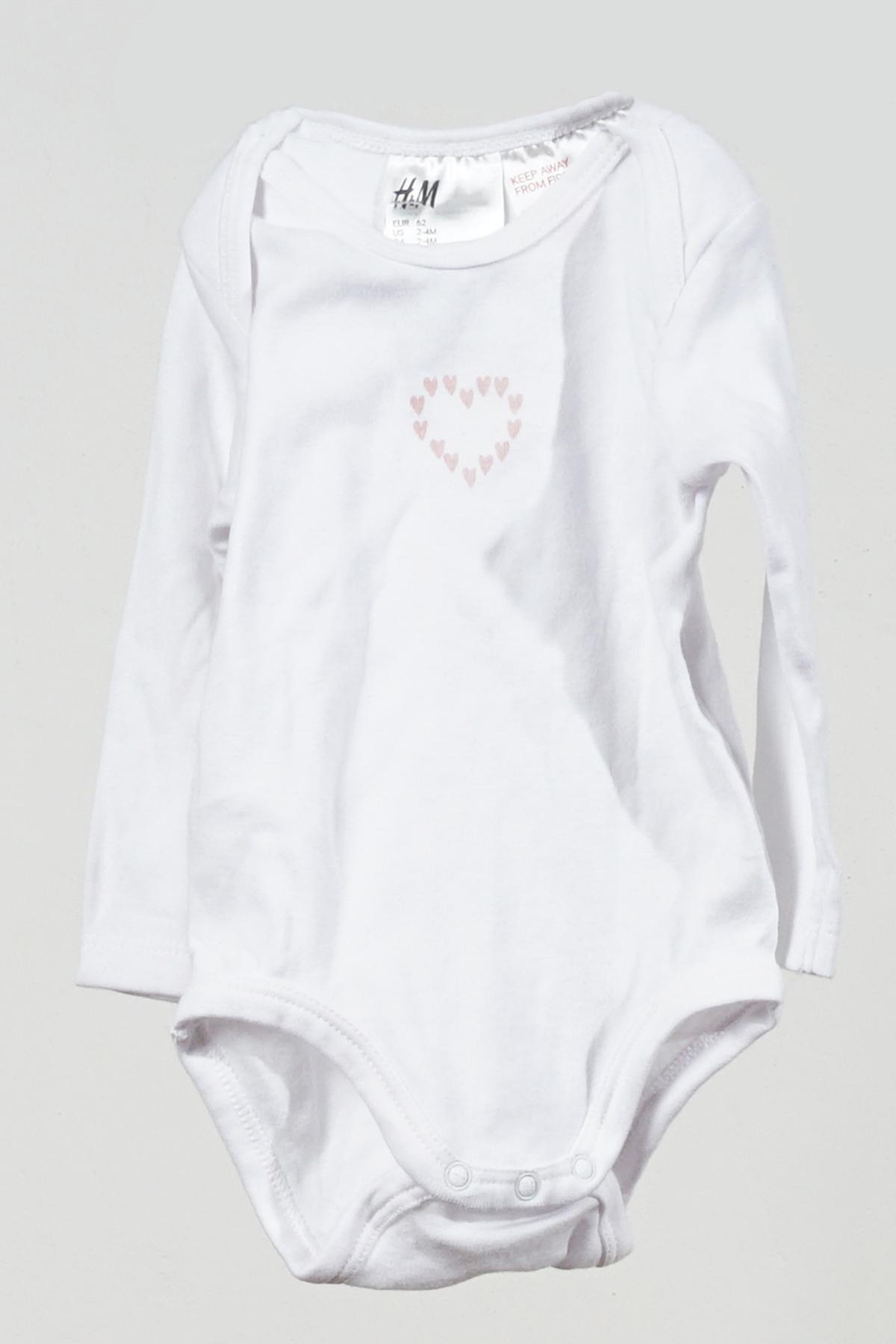 

Боди H&M 56(1-2m) Белые