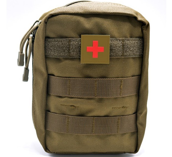 

Сумка аптечка тактическая подсумок на пояс Tactical с системой molle Coyote (1020-coyote)