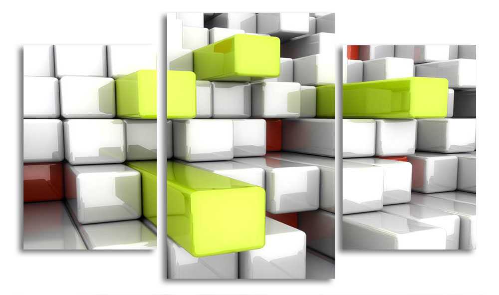 

Модульная картина LaPrint 3D кубы 200x117 см