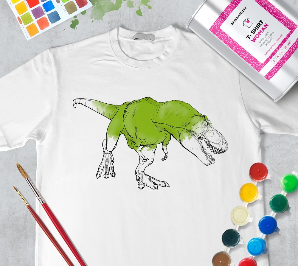 

Футболка раскраска для женщин "T-rex" (+ краски) WallZoo белая, Футболка раскраска для женщин "T-rex" (+ краски) WallZoo белая l