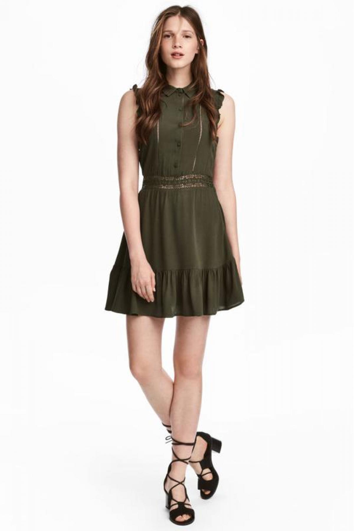 

Платье с кружевными вставками H&M eur  Зеленое (2143-0507224002, Платье с кружевными вставками H&M eur 40 Зеленое (2143-0507224002)