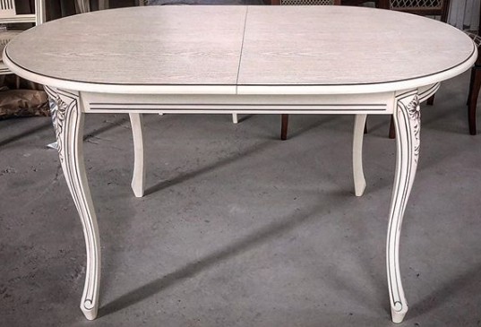 

Обеденный стол Линда, Tes Mobili, 1400/1800*900*740, ivory, cappuccino patina