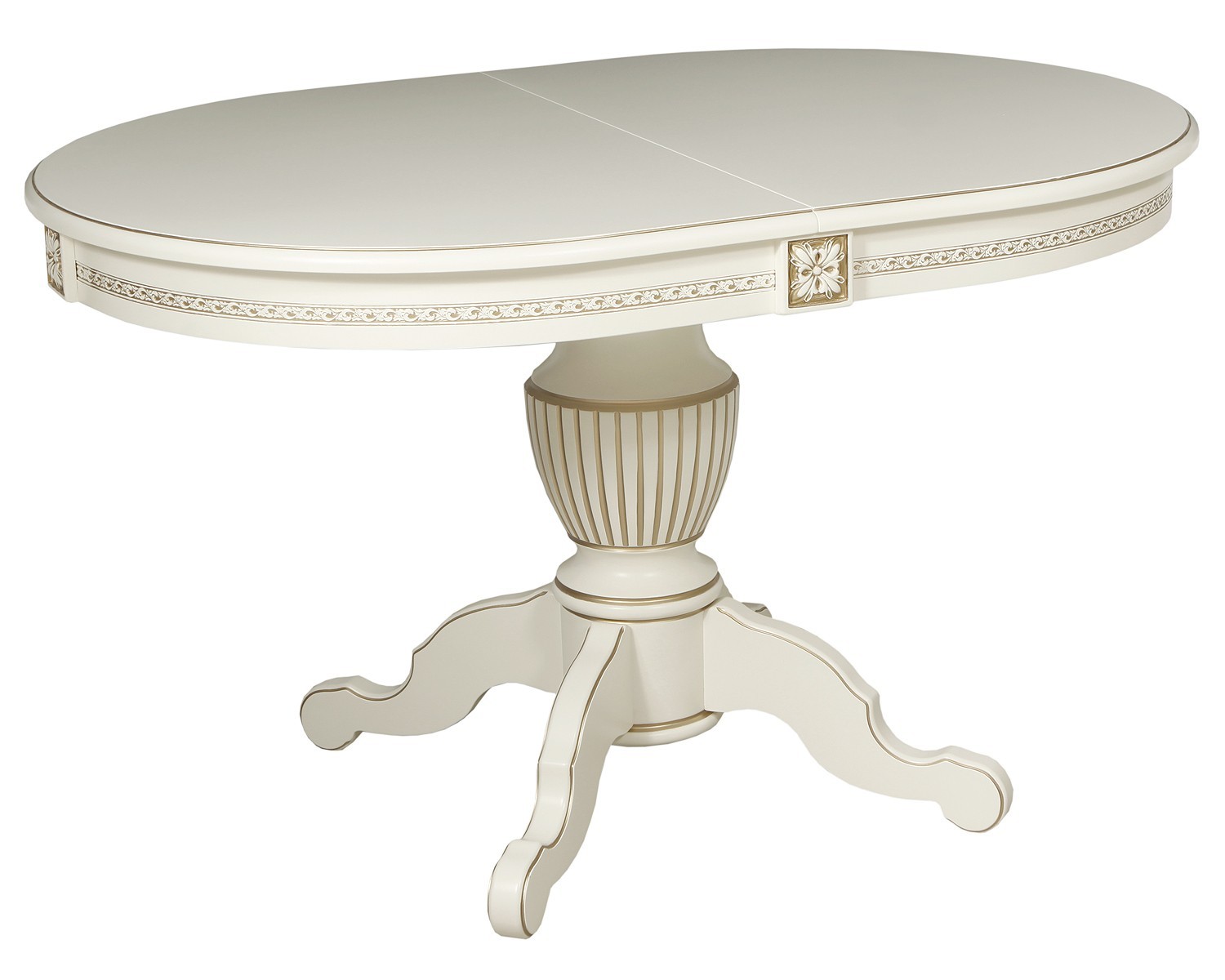

Обідній стіл Бонд, Tes Mobili, 1300/1800*900*740, white jasmine/gold