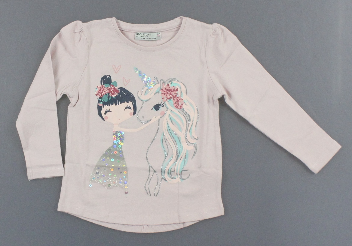 

Трикотажный реглан для девочек Glo-Story, Артикул: GCX0714-пудра (104 СМ)