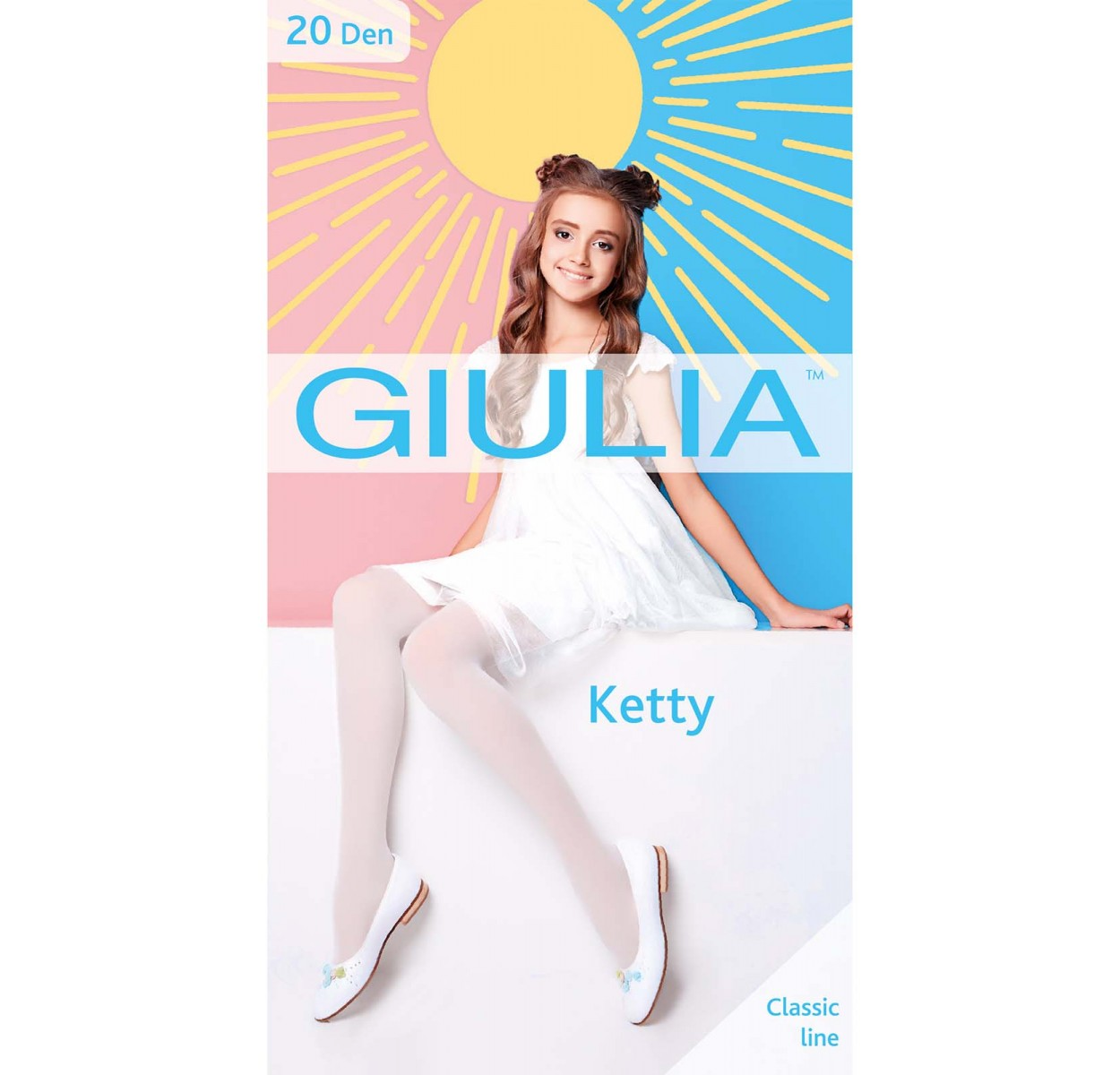

Детские капроновые колготки Giulia Ketty 20, Артикул: 150262-белый (128/134 СМ)