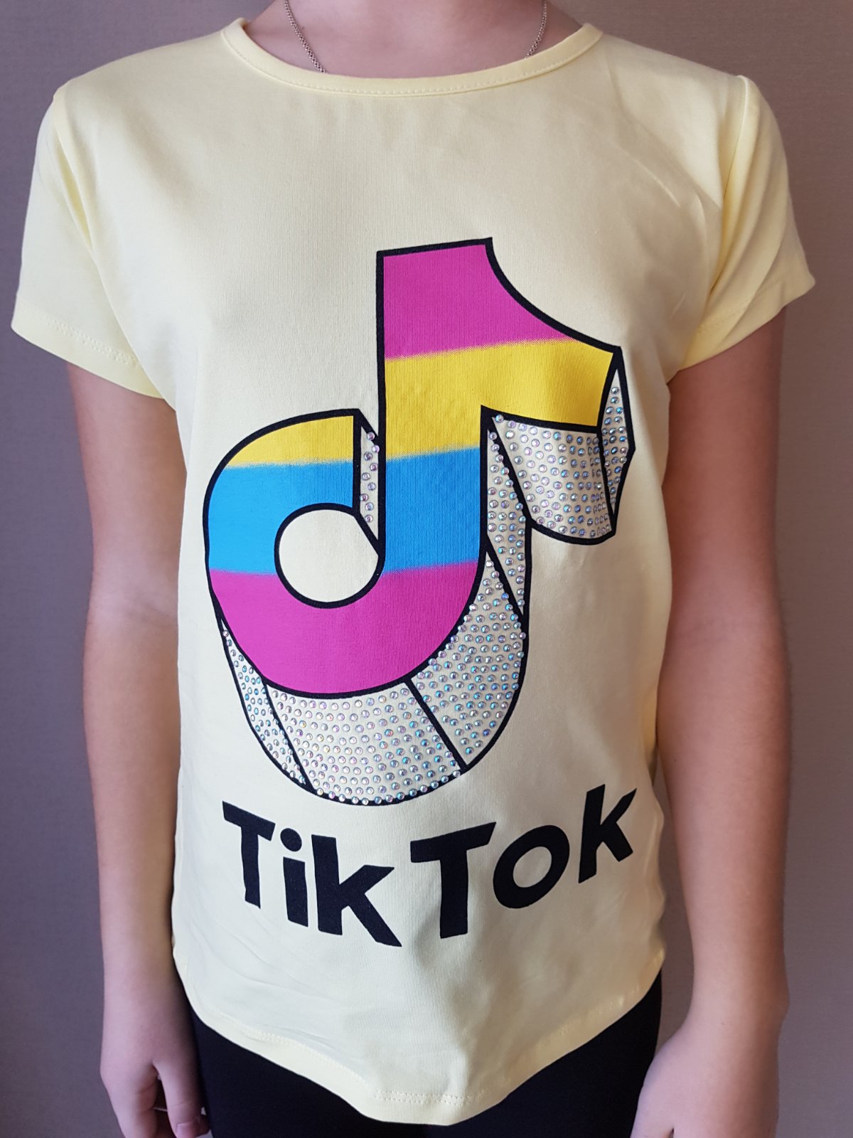 

Футболка Tik Tok для девочек, Артикул: 11065-лимонный (12-13 лет 152-158 СМ)